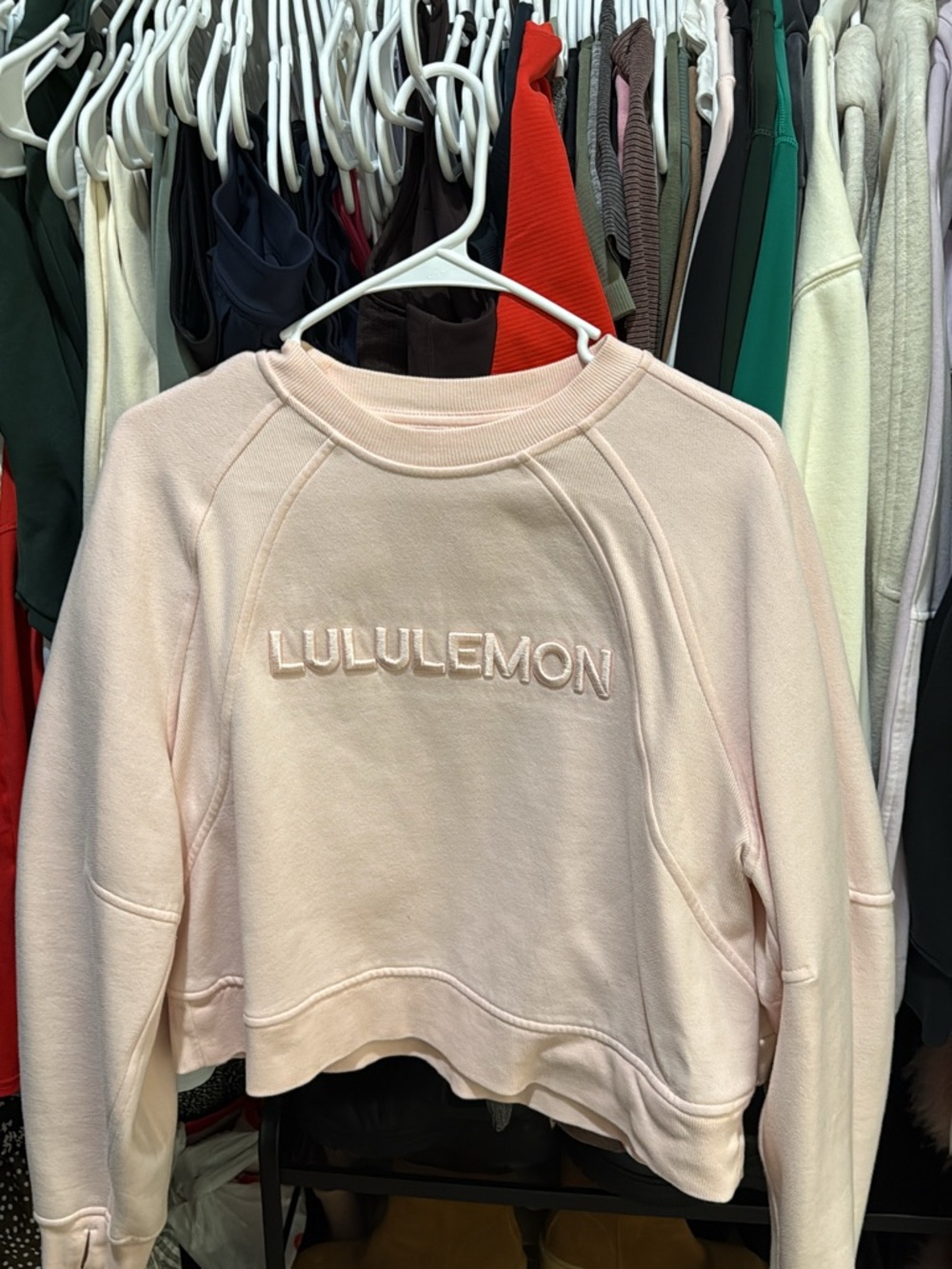 LIKE NEW lululemon - Pale Pink (strawberry milkshake) Cropped Sweatshirt